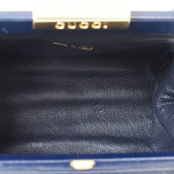 GUCCI Authentic Blue Pochette Shoulder Bag - Picture 10 of 12